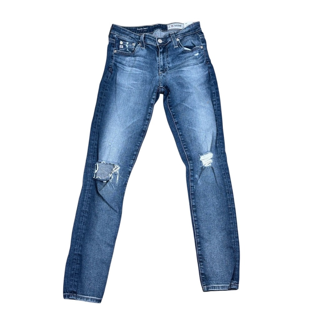 AG Adriano Goldschmied AG-ED Denim Distressed Legging Ankle Blue Jeans 26R 26 R